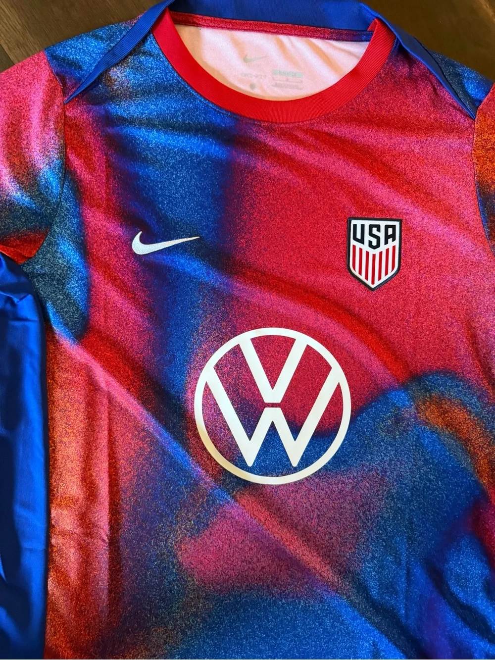 Nike USA Red & Blue Soccer Jersey SLIM FIT